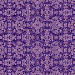 Blue and white watercolor ornament painted with watercolor on paper.