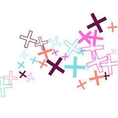 Object fountain organized from random sparcle star pictographs as fireworks.