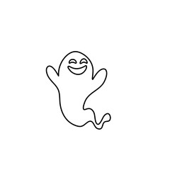 Halloween ghost line art