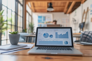 Fototapeta premium Businessmen meeting in the office Analyze documents and graphs to increase sales.
