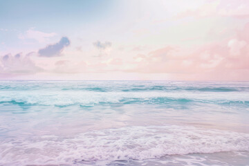 Obraz premium Beautiful seascape painting in pastel colors.