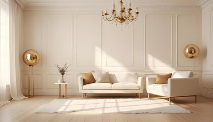 Fototapeta premium Photo interior modern design room 3d illustration