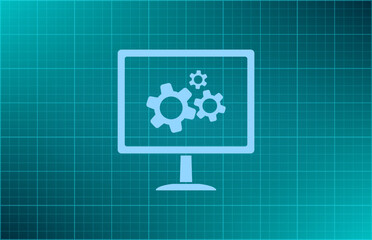 Fototapeta premium Vector illustration blue background