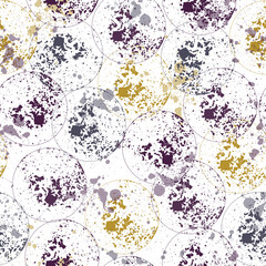 Bubbly colorful hand drawn seamless pattern.