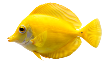 Yellow Tang isolated on background