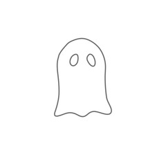 cute ghost line character