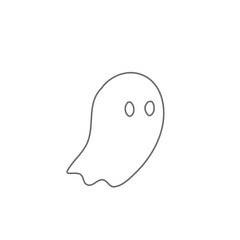 cute ghost line character