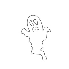 cute ghost line character