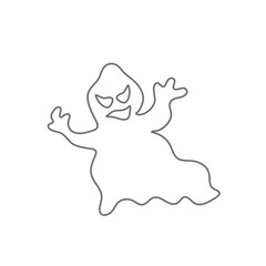 cute ghost line character