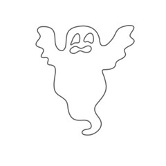 cute ghost line character