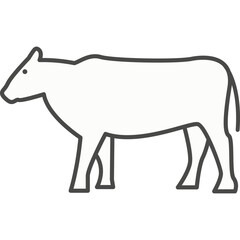 Cow farm animal silhouette vector icon