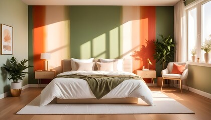 Photo interior modern design room 3d illustration