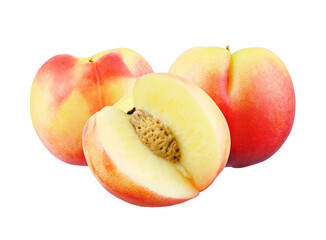 Nectarine isolated on white background.