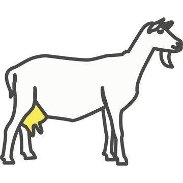 recommend clip art: Goat farm animal silhouette vector icon