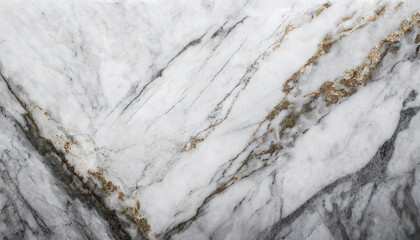 Fototapeta premium white gray marble texture close-up with gold inclusions and veins, wallpaper with copy space for product presentation, delicate luxury wallpaper, stone mineral banner office liquid