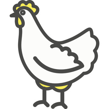 recommend clip art: Hen farm bird silhouette vector icon