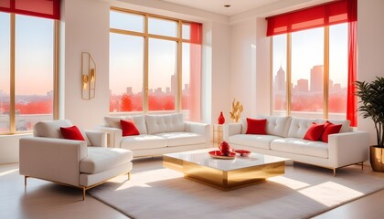 Photo interior modern design room 3d illustration