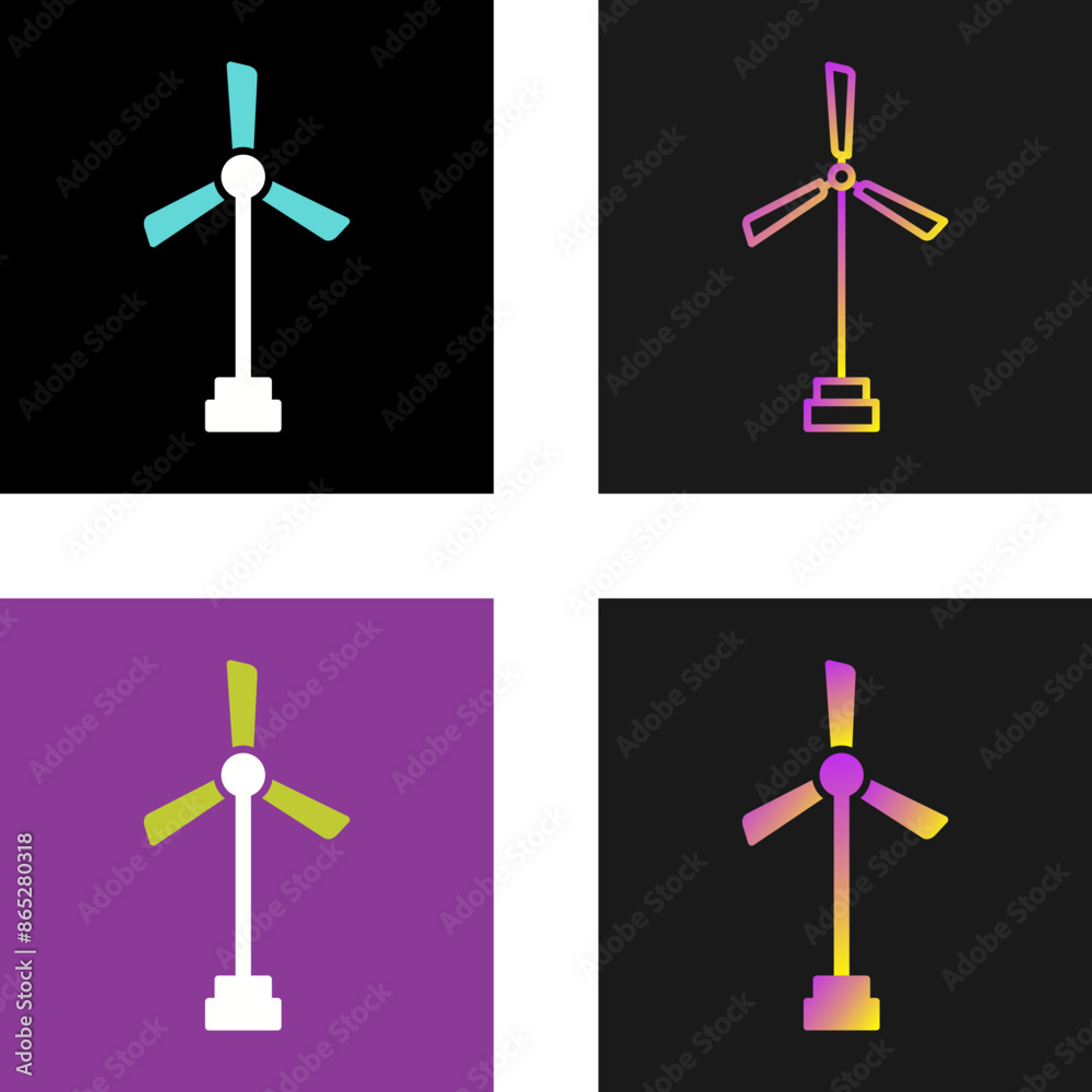 Wall mural Windmill Vector Icon