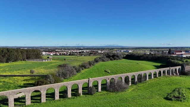 &Eacute;vora Roman Aqueduct in Portugal designed by Francisco de Arruda & built in the 1530s