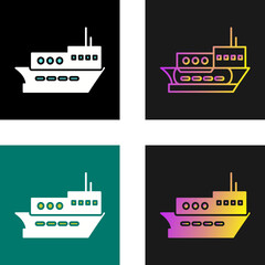 Obraz premium Delivery Ship Vector Icon