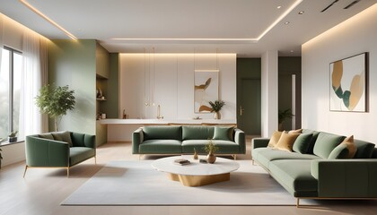 Photo interior modern design room 3d illustration