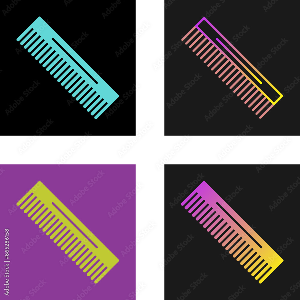 Sticker Comb Vector Icon