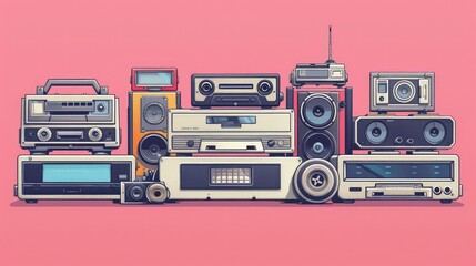 Obraz premium Retro Mixtape Nostalgia