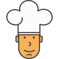 Master chef cooker vector icon