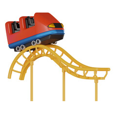 Exhilarating Roller Coaster The Ultimate Carnival Ride. 3D Render