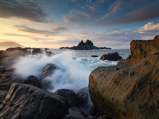 the beautiful beach of Lombok Island, Indonesia.