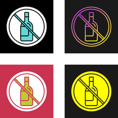 No Alcohol Vector Icon