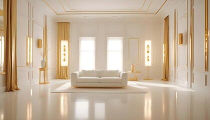 Photo interior modern design room 3d illustration