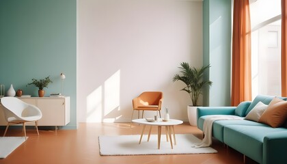 Photo interior modern design room 3d illustration