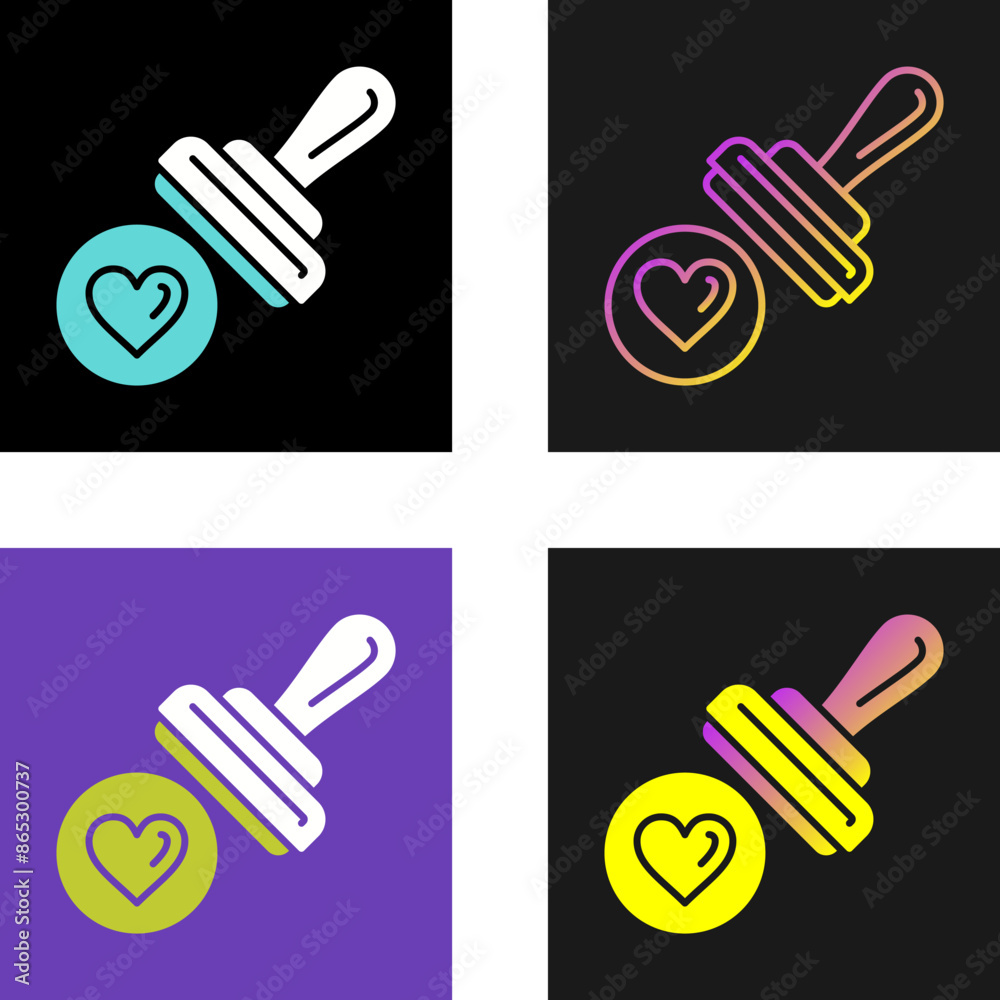 Poster stamp vector icon