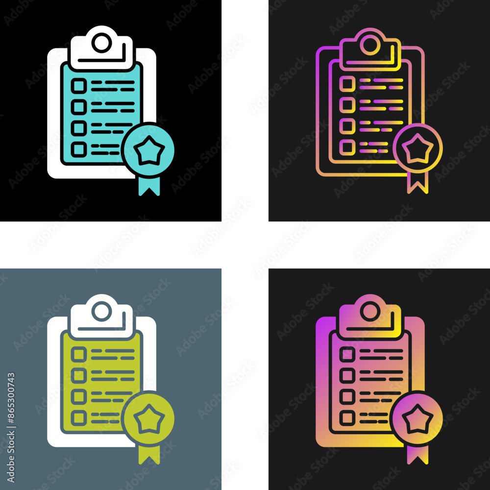 Poster Quality Assurance Vector Icon