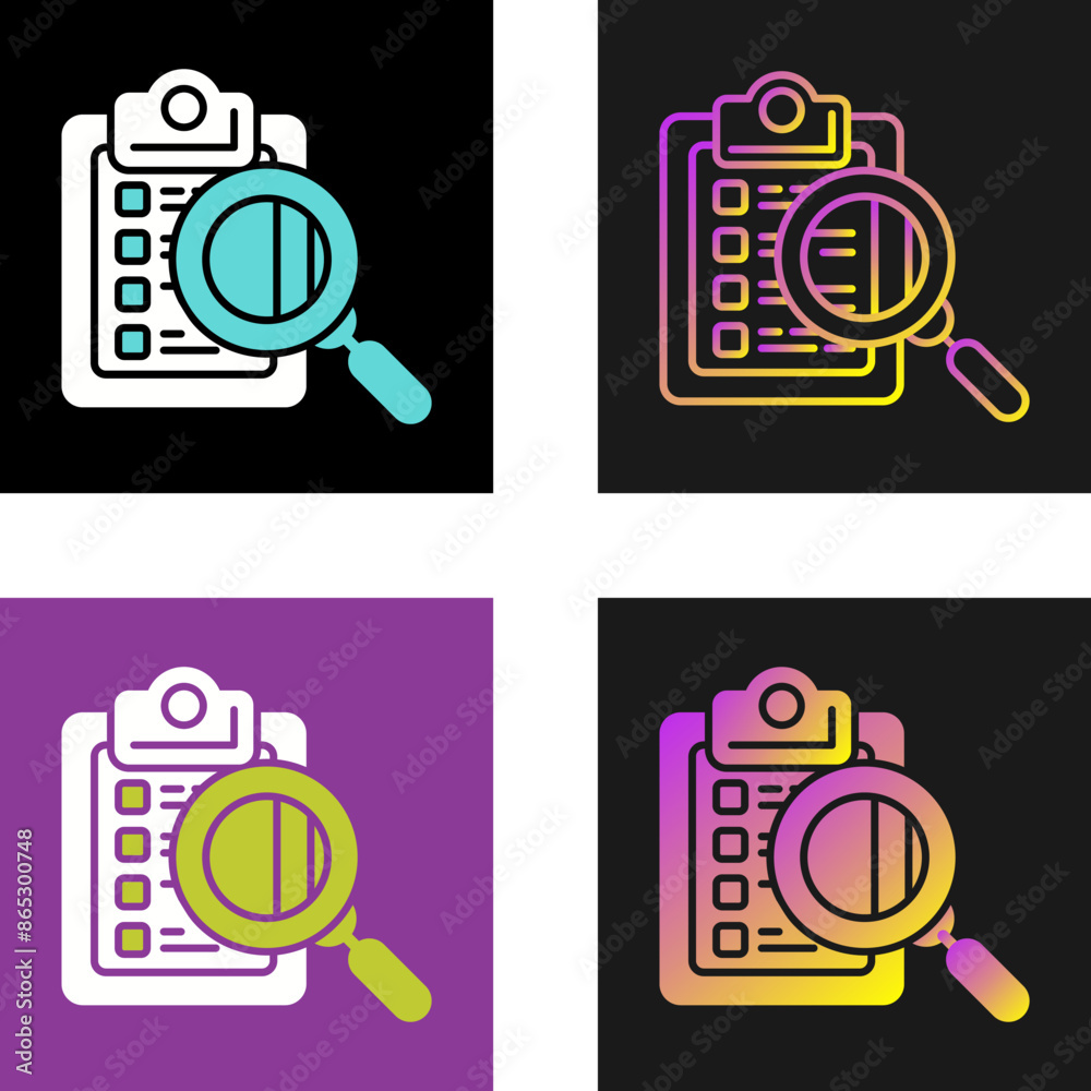 Poster search vector icon