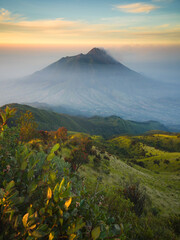 the magnificent Merapi Volcano in Java Island, Indonesia. Merapi Volcano is one of the most active...