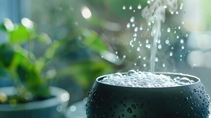 Aromatherapy with Electric Ultrasonic Diffuser Generating Atomized Water Droplets