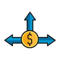 investment choice vector icon