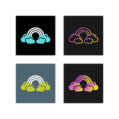 Fototapeta premium Rainbow Vector Icon