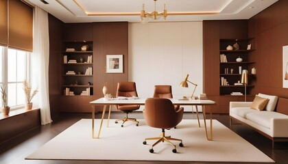 Photo interior modern design room 3d illustration