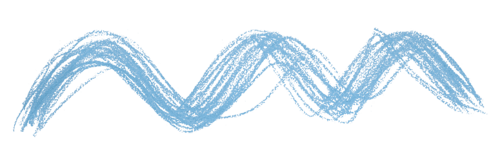 Light blue pencil strokes isolated on transparent background.