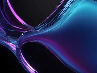 Obraz premium abstract neon wave colorful holographic 3d background image