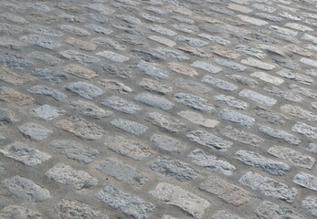 Grey tile texture, city street floor, grey pave, mosaic