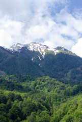 Naklejka premium Rosa Khutor mountains panoramic view landscape