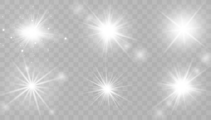 Obraz premium Glow light effect. Star burst with sparkles.Sun.