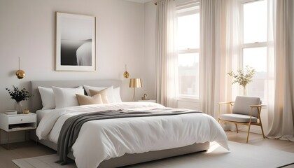 Photo interior modern design room 3d illustration