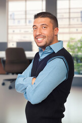 Confident Businessman in Office