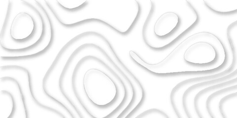 Topographic map of geology and contour map geometric lines, Modern white carve wave line abstract luxury 3d papercut background, Topographic canyon geometric map relief texture with curved layers.