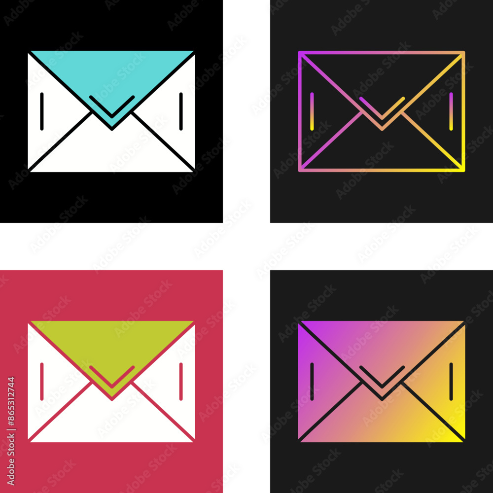 Sticker mail vector icon